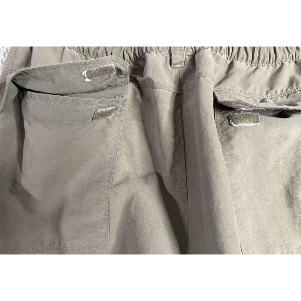 The North Face Mens Convertible Hiking Pants Green Sz 36 Zip Off Shorts